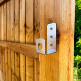 U-Shaped Security Barricade Brackets Pair for 4" x 2" Wood